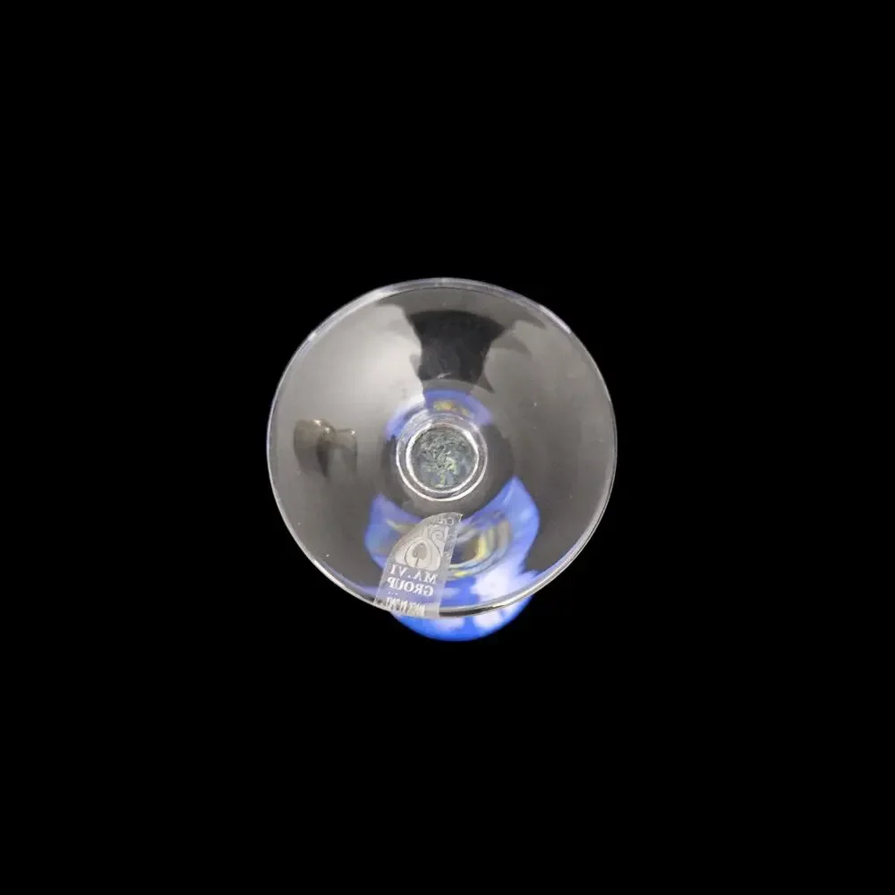MA.VI Group Italian Art Glass Blue Swirl Bud Vase Candle Holder 10.5